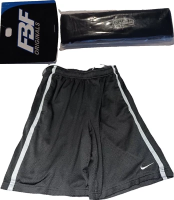 San Antonio Spurs NBA FBF Black Silver 🏀 Headband Nike Men’s M Shorts Lot (2) - Image 1 of 4