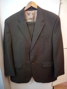 Ralph Lauren 2Piece Suit Mens 44R 36W 28L Brown 100% Pure Virgin Wool Pure Class - Picture 1 of 19