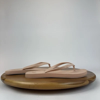 Womens Stuart Weitzman Pink Embossed Slip On Flip Flops Thong Sandals Size 8 B - Image 1 of 4