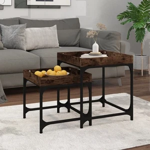 Mesitas Auxiliares Mesitas para Salón Pasillo 2 uds Madera Contrachapada vidaXL - Imagen 1 de 65