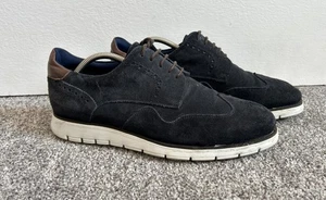 Zapatos Charles Tyrwhitt Gamuza Oxford Zapatos Reino Unido Talla 10 Azul Marino Inteligentes Informales - Imagen 1 de 6