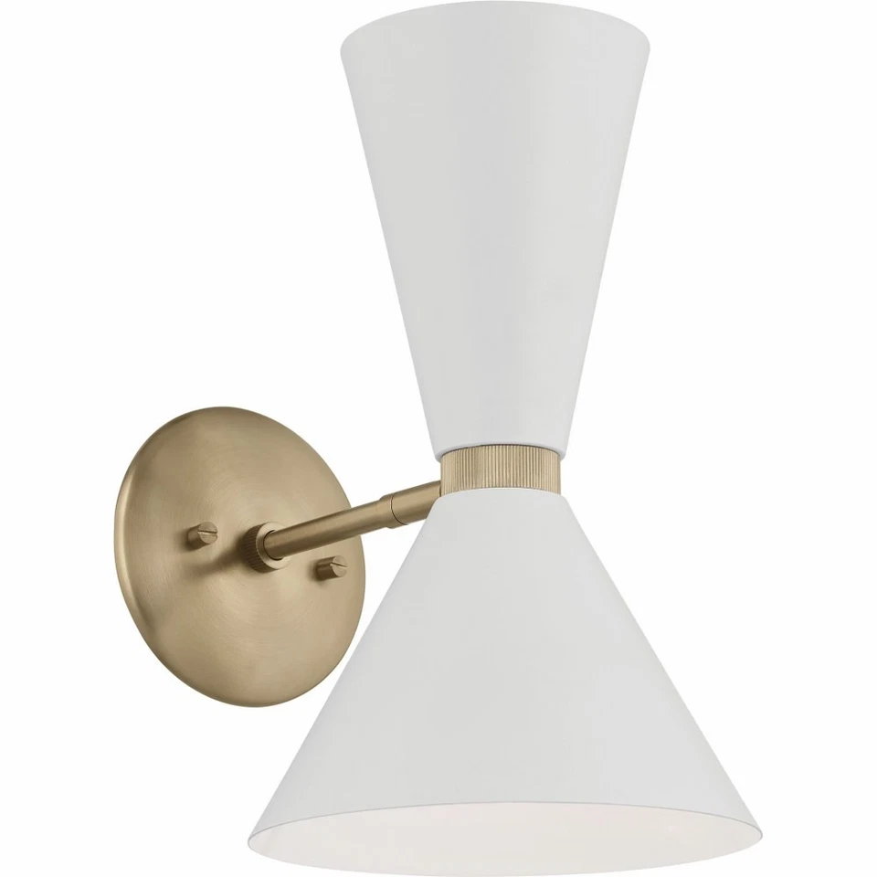 Kichler Lighting 52570CPZWH Phix Wall Sconce Champagne Bronze with White