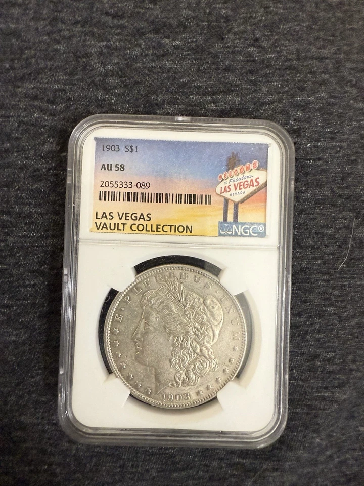 1903 morgan dollar ngc Au58 Las Vegas Vault - Image 1 of 2
