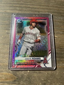 2021 Topps Bowman Chrome Jordyn Adams BCP-30 rifrattore fucsia Mojo /199 - Foto 1 di 3