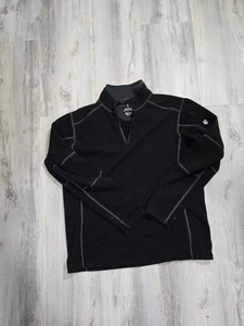 Kuhl Mens 1/4 Zip pullover Sweater Size Large acrylic polyester black - Picture 1 of 8