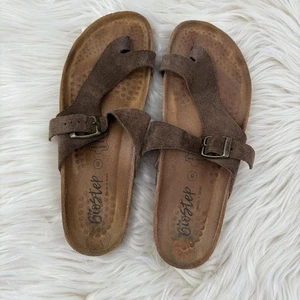 Biostep Cork Footbed Sandals Suede Strap Adjustable Buckle Size 8 - Picture 1 of 7