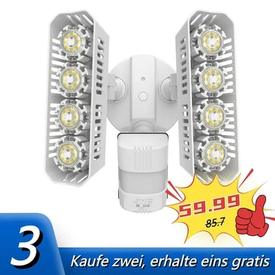 LED Fluter Strahler Außenleuchte mit Bewegungsmelder 3600lm 5000K IP65 3 Stück - Bild 1 von 4