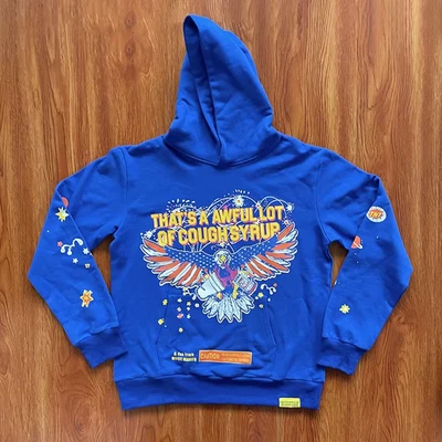 That's A A A Awful Lot Of Cough Syrope Fireworks Sudadera con Capucha Azul Para Hombre Ropa de Calle Nueva Foto 1 de 4