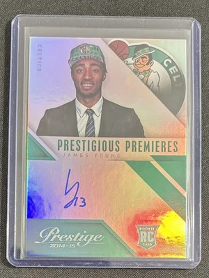 2014-15 Panini Prestige NBA James Young Prestigious Premieres ¡Autógrafo de novato!! Foto 1 de 2