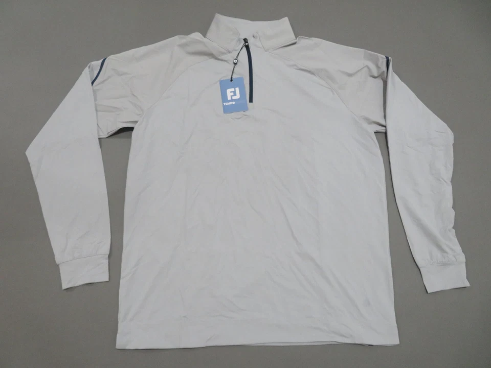 FootJoy Golf 1/4 Zip Pullover Tempo Series Mens Medium Gray Nylon Spandex Jacket - Image 1 of 4