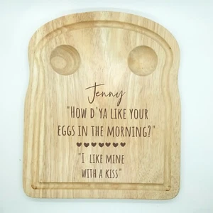 Personalised how d'ya like your eggs in the morning, egg board, anniversary Gift - Picture 1 of 1