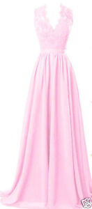 Las mejores ofertas en Vestidos de dama de honor de color rosa | eBay