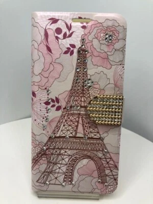 For LG G8 ThinQ G820TM EIFFEL TOWER LEATHER WALLET CASE COVER - Image 1 of 3