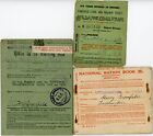 RAILWAY WW1 ARMY FORCES LEAVE TICKET S.E BRIGHTON + SOUTH COAST I.D +RATION BOOK