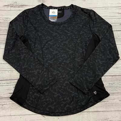 Camisa Atlética Manga Larga Betsey Johnson Performance Negra Mujer Talla XL NUEVA Foto 1 de 4