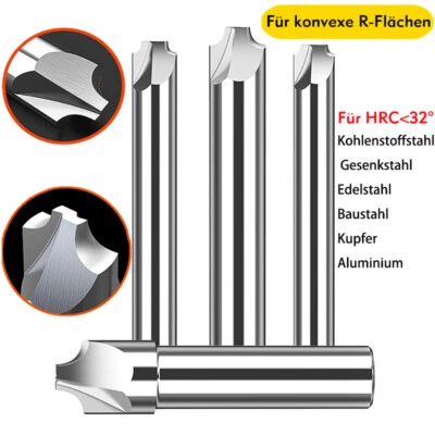 VHM Viertelkreisfräser Z2 Z4 R1-R15 HSS Fräser Kehlfräser Schaftfräser für CNC - Bild 1 von 4