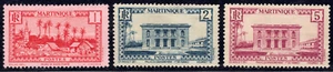 1933-40 Martinique SC# 133-137 - Government Palace - 3 Different Stamps - M-H - Picture 1 of 2