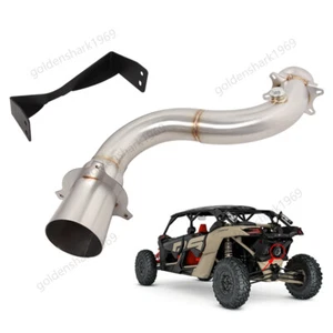 For Can-Am Maverick X3 R RR MAX 2017-2023 UTV Exhaust Tail Pipe Slip-on Muffler - Picture 1 of 10