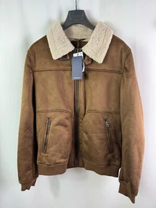 Springfield Men's Suede Effect Jacket, Brown , Size L - Picture 1 of 4