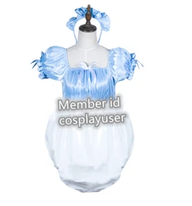 adult sissy baby maid satin Romper lockable Suit Tailor-made - Picture 1 of 5