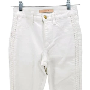 JOE'S JEANS The Charlie High Rise Skinny Ankle Jeans White Braid on Side Size 24 - Picture 1 of 12