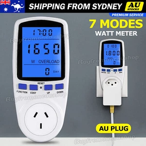 240V Watt Meter Power Energy Monitor Consumption Electricity Usage Test AU PLUG - Picture 1 of 10