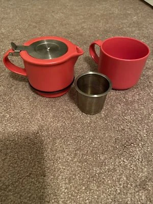 Teavana For Life Tea Stackable Pot Cup Mug Infuser Stainless Steel purple - Image 1 of 2