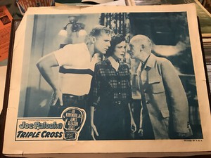 Triple Cross 1950'RR Associated Artists 11x14"lobby card Joe Kirkwood Jr. Boxing