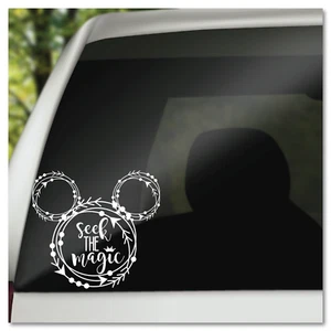 6" Mickey Mouse Head Seek The Magic Disney Vinyl Decal Sticker - Picture 1 of 6