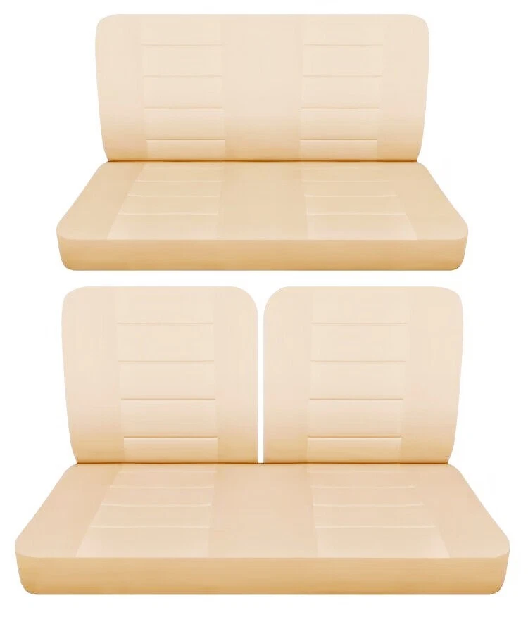 Se adapta a Pontiac Torpedo 1946 cupé deportivo delantero 50-50 superior y fundas de asiento traseras sólidas Foto 1 de 3