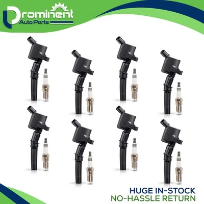8 Ignition Coil & Platinum Spark Plug fit Ford CROWN VICTORIA V8 4.6L DG508 - Image 1 of 4