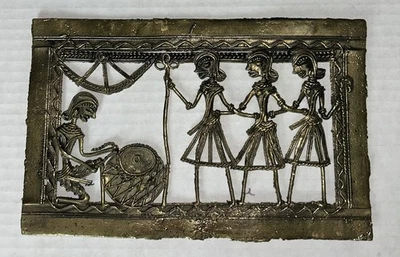 Colgante de pared de latón vintage tribal hombre y mujer decoración del hogar decoración de latón Foto 1 de 4