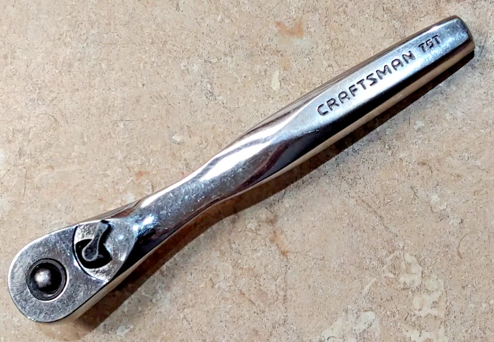 Llave de vaso de trinquete Craftsman 1/4" Drive 75T 2072 A-AE fina 75 dientes arco de 5° Foto 1 de 4