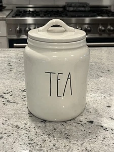 Rae Dunn TEA Lidded Canister Artisan Collection by Magenta 8 inches - Picture 1 of 9