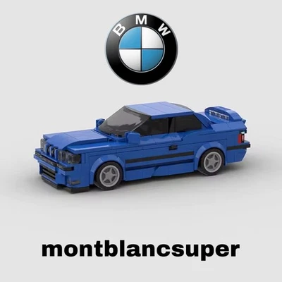 BUILDMOC Blue BMW M3 E36 Sports Car 509 Pcs Building Brick Set MOC - FREE DELIVERY! UK
