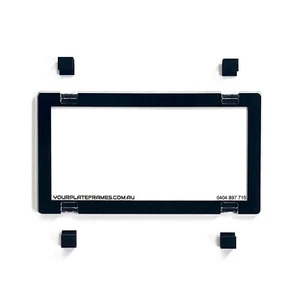 Motorbike Number Plate Cover Black Clear NSW QLD ACT VIC TAS WA 185mm x 100mm - Picture 1 of 3