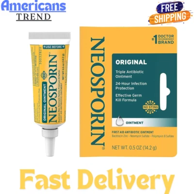 Мазь антибиотик первой помощи Neosporin оригинальная с бацитрацином, 0,5 унции цинка - Изображение 1 из 4