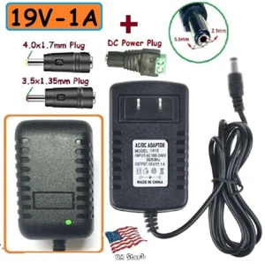 19V 1A AC/DC Adapter Power Supply Charger with 5.5x2.1mm + 3 DC Power Tips - Bild 1 von 9