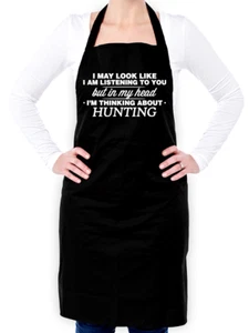 In My Head I'm Hunting Unisex Schürze - Jäger - Tiere - Fuchs - Schießen - Bild 1 von 3