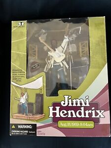 2003 McFarlane Toys Jimi Hendrix Figure Woodstock Aug. 18, 1969 8:04am NIB