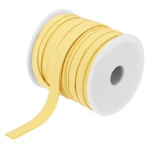 3/8 Inch Double Fold Bias Tape Continuous Bulk Bias Tape Lemon Yellow 25 Yards - Picture 1 of 7
