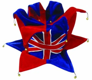 Union Jack Narrenhut rot weiß blau | Filz Kostüm | Einheitsgröße UK - Bild 1 von 1