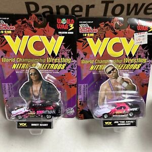 Lot of 2Racing Champions WCW NWO Anvil Bret hart Limited Edition 1:64 Wwf