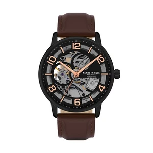 Reloj automático esqueleto para hombre Kenneth Cole New York correa de cuero KCWGE21742511 - Imagen 1 de 2