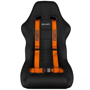 Braum - Orange 4 Point 2 Inch Strap Racing Harness BRH-ORP4 - Single - Foto 1 di 4