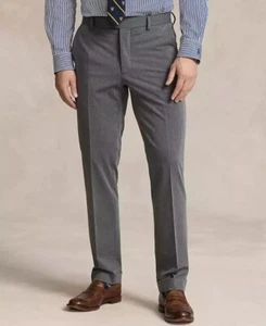Polo Ralph Lauren Dress Pants Men's Light Grey Twill Cuffed Hems, 32x32 - Picture 1 of 5