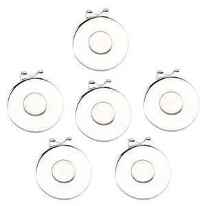 6 Pcs Magnetic Golf Hat Clips Ball Marker Holder for Golf Gloves Hats Bags - Picture 1 of 5