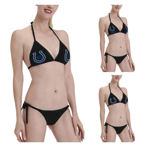 Indianapolis Colts Women's Bikini Beach Swimsuit Underwear Panty Set Cover