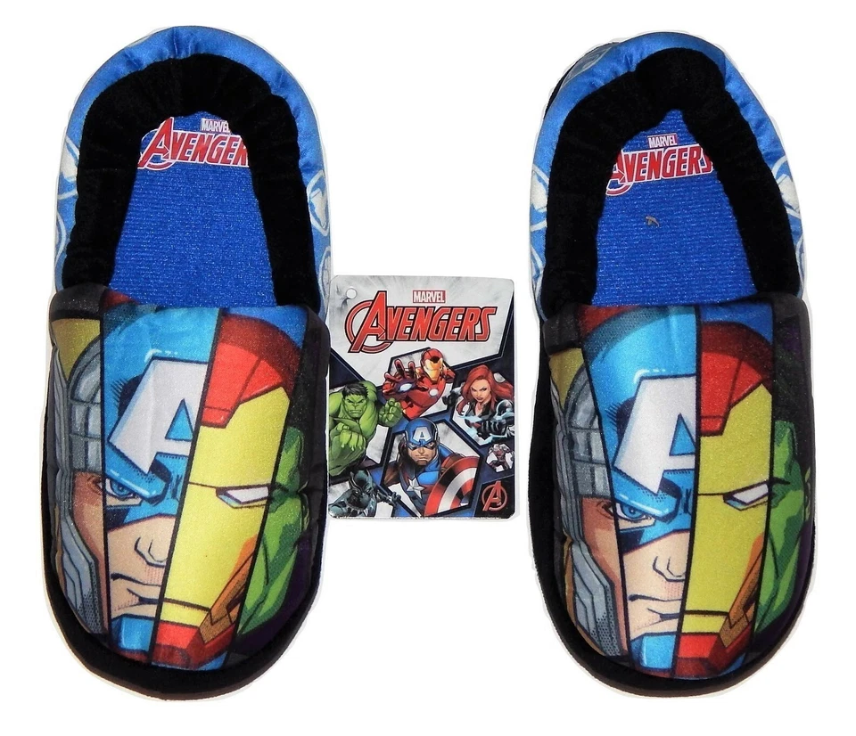 Zapatillas de felpa Marvel Avengers Captain America Hulk para niños pequeños talla 7-8 o 9-10 nuevas con etiquetas Foto 1 de 1
