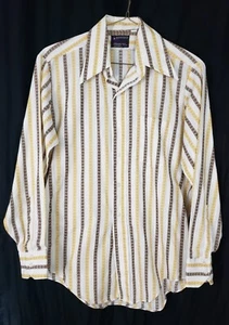 Vtg 70's Kentfield Mens Long Sleeve Button Shirt Size 15 1/2 - 33 Polyester - Picture 1 of 7
